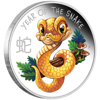 2025 Baby Snake 1/2oz Silver Proof Coloured Coin