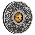 2025 Year of the Snake Rotating Charm 1oz Silver Antiqued Coin