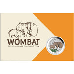 2024 Australian Wombat 1oz Silver Coloured Coin in Card