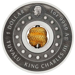 2025 Year of the Snake Rotating Charm 1oz Silver Antiqued Coin