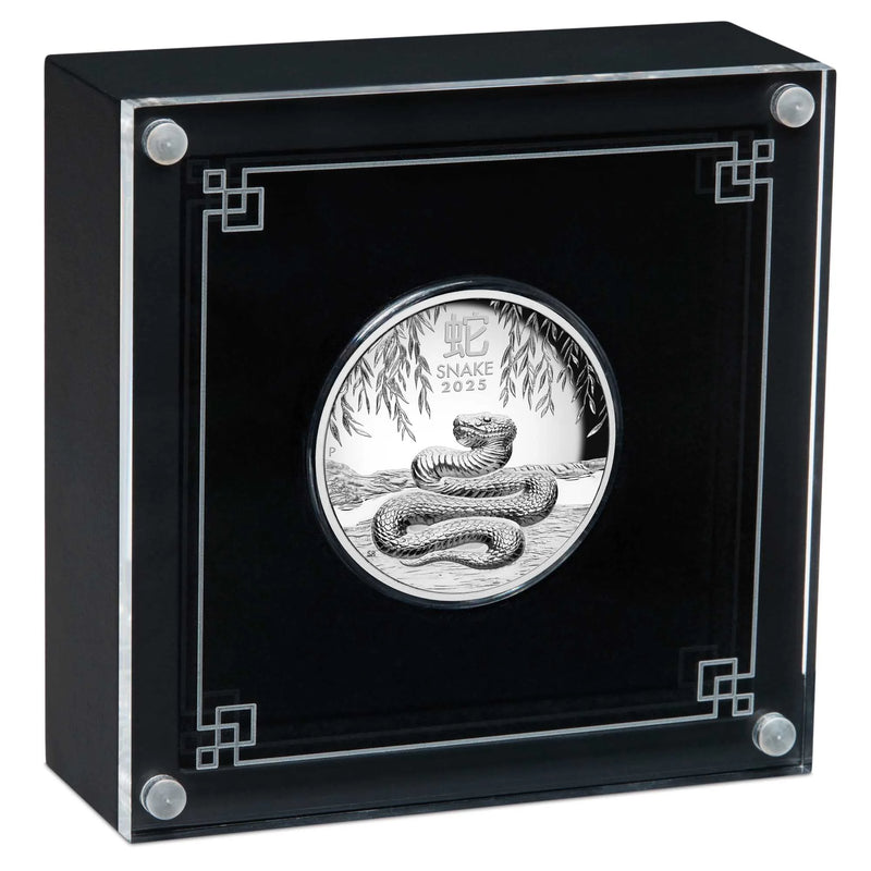 2025 Australian Lunar Series Year of the Snake 1oz Silver Proof HR Coin