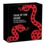 2025 Year of the Snake Rotating Charm 1oz Silver Antiqued Coin