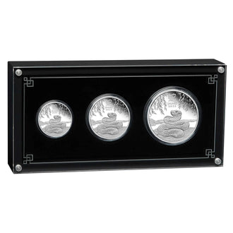2025 Australian Lunar Series Year of the Snake Silver Proof Three-Coin Set