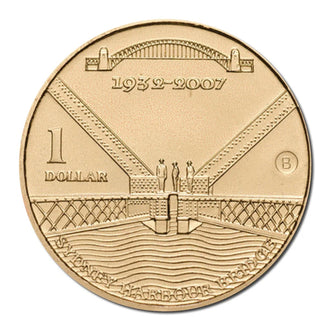 2007 $1 75th Anniversary of the Harbour Bridge B Mint Mark Uncirculated Coin