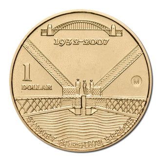2007 $1 75th Anniversary of the Harbour Bridge M Mint Mark Uncirculated Coin