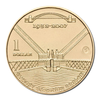 2007 $1 75th Anniversary of the Harbour Bridge S Mint Mark Uncirculated Coin