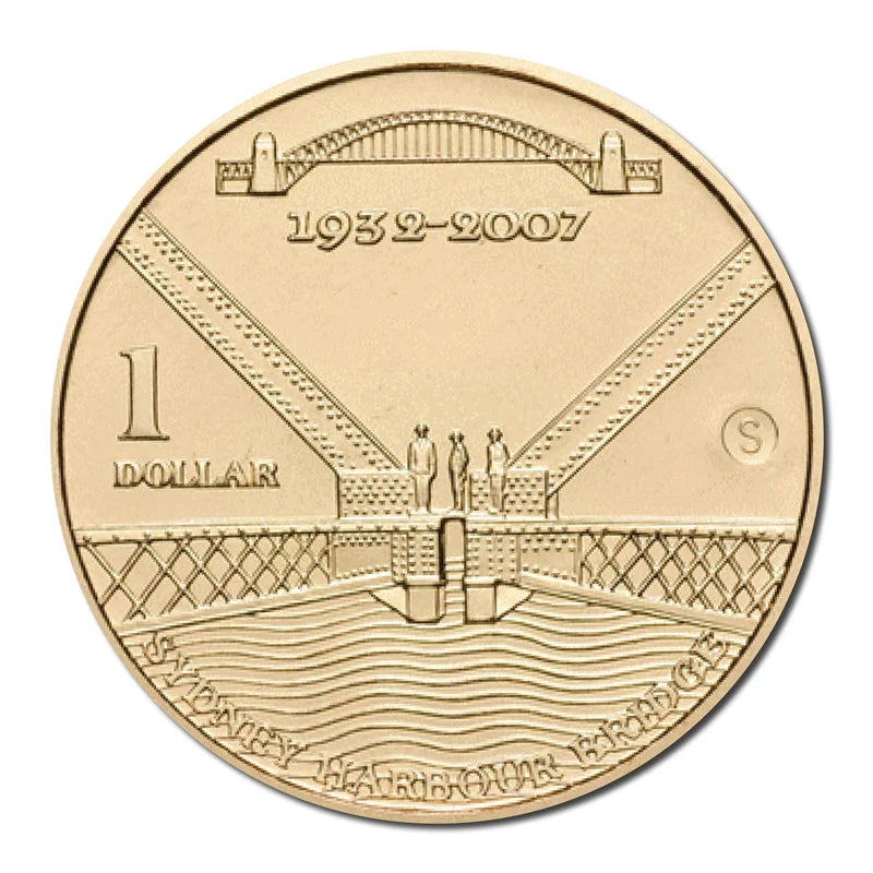 2007 $1 75th Anniversary of the Harbour Bridge S Mint Mark Uncirculated Coin