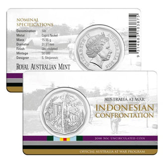 2016 50c Australia At War Uncirculated Coin - Indonesian Confrontation