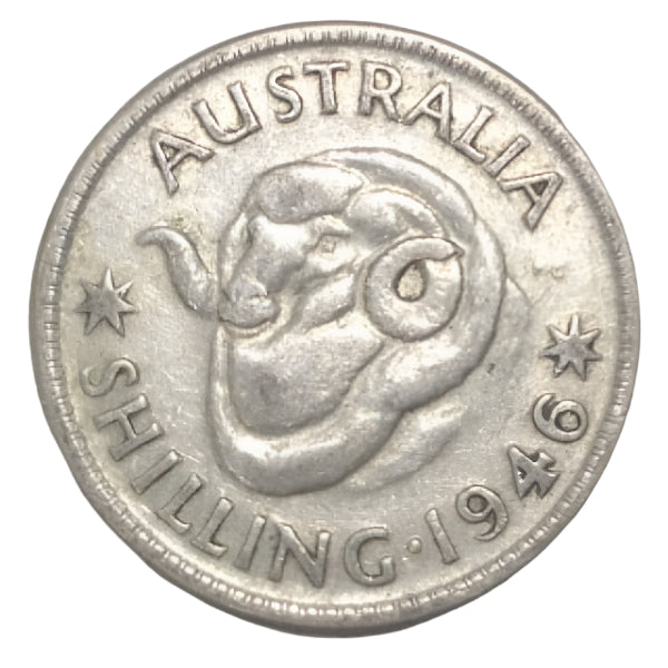 1946 Australian Silver One Shilling Coin