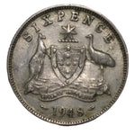 1948 Australian Silver 6-Pence Coin