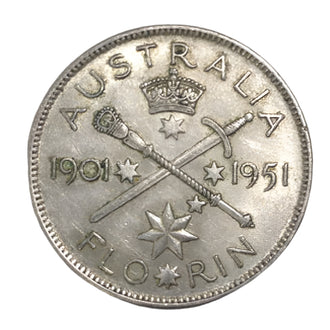 1951 Australian Commemorative Florin - Federation Jubilee