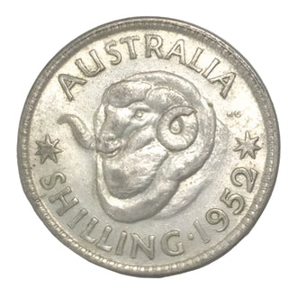 1952 Australian Silver One Shilling Coin