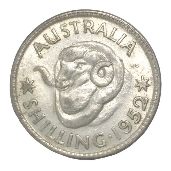 1952 Australian Silver One Shilling Coin