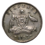 1953 Australian Silver 6-Pence Coin