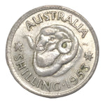 1953 Australian Silver One Shilling Coin