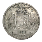 1956 Australian Silver One Florin Coin