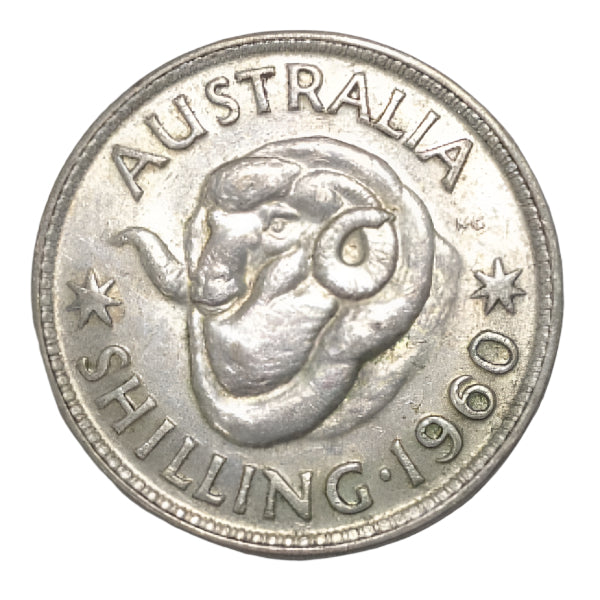 1960 Australian Silver One Shilling Coin