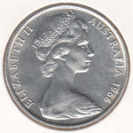 1966 Australian Round Silver 50c Coin