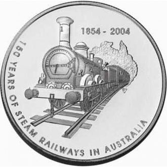 2004 Australian 150 years of Steam Railway 1oz Silver Proof Coin