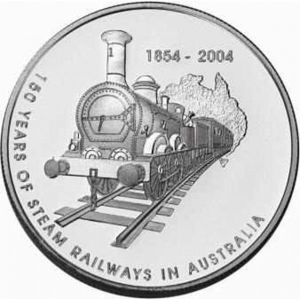 2004 Australian 150 years of Steam Railway 1oz Silver Proof Coin