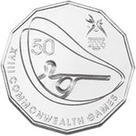 2006 50c Melbourne Commonwealth Games Uncirculated Coin - Shooting