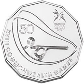 2006 50c Melbourne Commonwealth Games Uncirculated Coin - Shooting