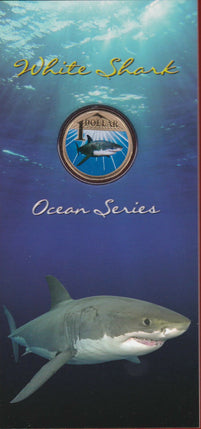 2007 $1 Australian Coloured Ocean Series Uncirculated Coin - White Shark