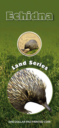 2008 $1 Australian Coloured Land Series Uncirculated Coin - Echidna