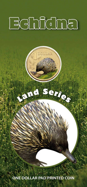 2008 $1 Australian Coloured Land Series Uncirculated Coin - Echidna