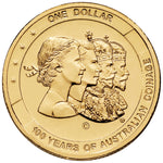 2010 $1 Australian Canberra ANDA Show Uncirculated C Counterstamp Coin