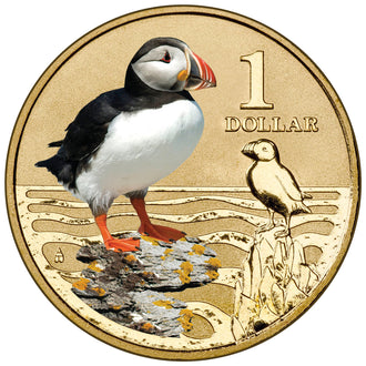 2013 $1 Australian Coloured Polar Animal Series Uncirculated Coin - Atlantic Puffin