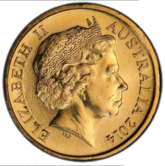 2014 $2 Australia Remembrance Day Coloured Green Dove Circulated Coin
