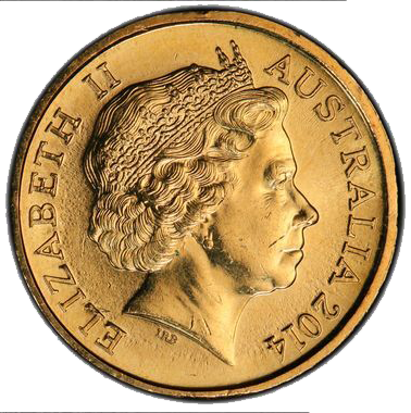 2014 $2 Australia Remembrance Day Coloured Green Dove Circulated Coin