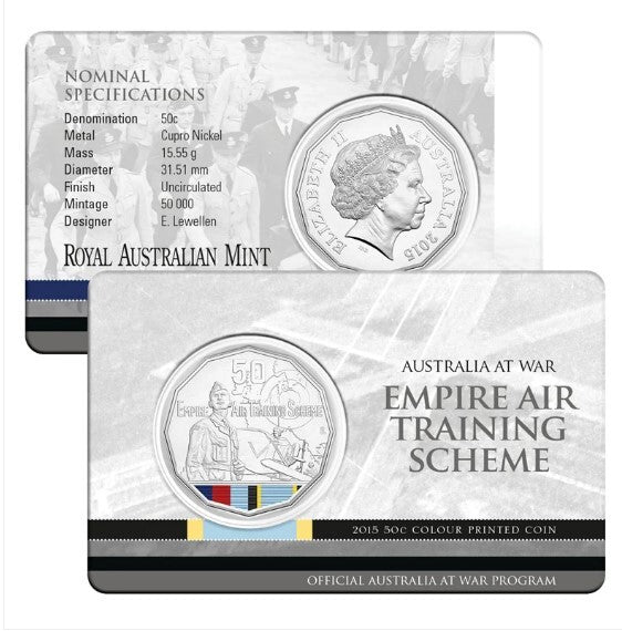 2015 50c Australia At War Uncirculated Coin - Empire Training Scheme
