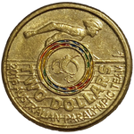2016 $2 Rio Paralympics Coloured Circulated Coin