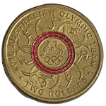 2016 $2 Rio Olympics Red Coloured Circulated Coin