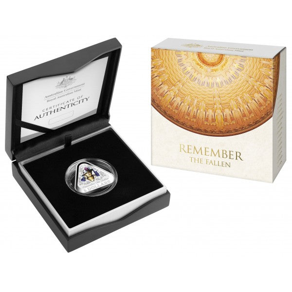 2016 Australia Remember the Fallen Triangular $5 Proof Silver Coin