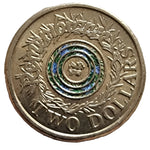 2017 $2 Remembrance Day Rosemary Coloured Circulated Coin