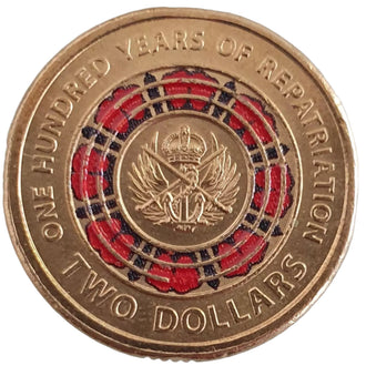 2019 $2 Australia 100 Years of Repatriation Coloured Circulated Coin