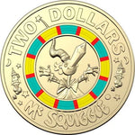 2019 $2 Mr Squiggle Coloured Circulated Coin - Mr Squiggle