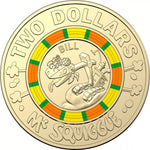 2019 $2 Mr Squiggle Coloured Circulated Coin - Bill