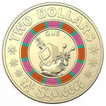 2019 $2 Mr Squiggle Coloured Circulated Coin - Gus