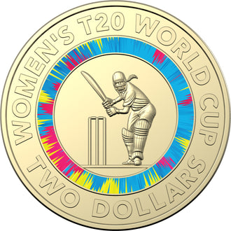 2020 $2 ICC Women’s T20 World Cup Coloured Circulated Coin
