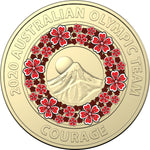 2020 $2 Tokyo Olympics Coloured Circulated Coin - Courage