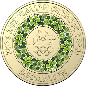 2020 $2 Tokyo Olympics Coloured Circulated Coin - Dedication