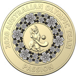 2020 $2 Tokyo Olympics Coloured Circulated Coin - Passion