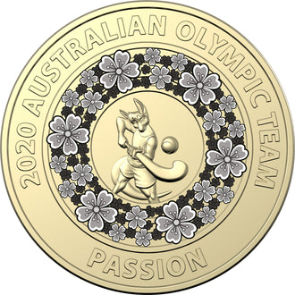 2020 $2 Tokyo Olympics Coloured Circulated Coin - Passion