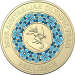 2020 $2 Tokyo Olympics Coloured Circulated Coin - Resilience