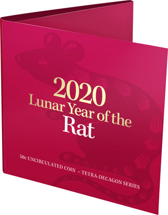 2020 Year of the Rat 50c Tetra-Decagon Uncirculated Coin