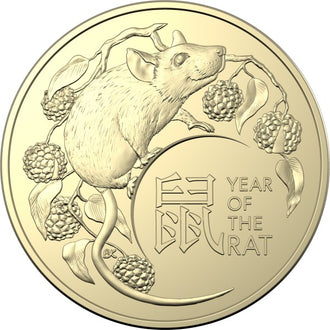 2020 $1 Year of the Rat 2-Coin Uncirculated Set